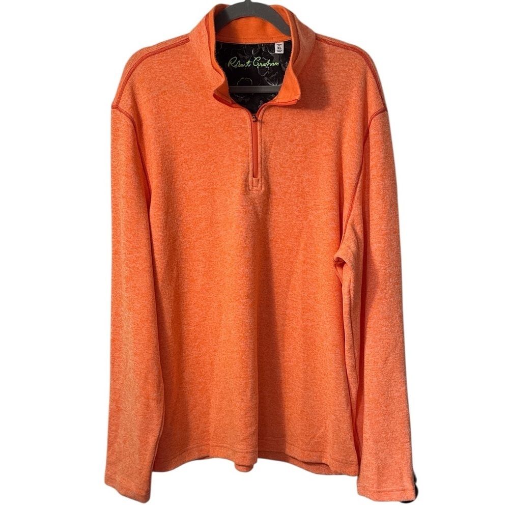 Robert Graham Men’s 1/4 Zip Orange Pullover